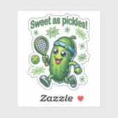 Sticker Drôle mignon sucré comme chatons Pickleball (Feuille)