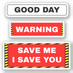 Sticker Drôle Motivational Hardhat Worker - Avertissement