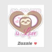 Sticker drôle paresseux girly samurai zombie pouvoir pares (Feuille)