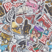 Sticker Drôle personnage amusant CARTOON COMIQUE (Devant)