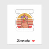 Sticker Drôle Plaisanterie de poulet Devinez Quel Bouton d (Feuille)