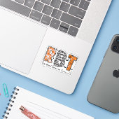 Sticker Drôle RBT Halloween Technicien de comportement enr (Ordinateur portable avec iPhone)
