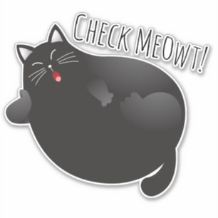 Sticker Drôle regarde-moi dehors chat noir