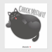 Sticker Drôle regarde-moi dehors chat noir (Feuille)