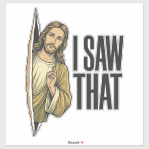 Sticker Drôle Religieux J'ai Vu Ça Vintage