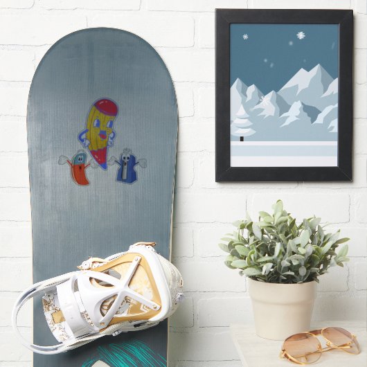 Sticker Drôle retour à l'école cadeau, drôle école (Snowboard)