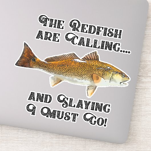 Sticker Drôle Rupin Appelant Quote Pêcheur Poisson (Détail)