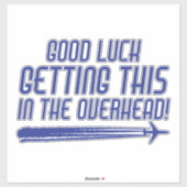 Sticker Drôle Sarcastic Airline Surpoids Devis bagages (Feuille)