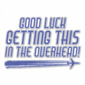 Sticker Drôle Sarcastic Airline Surpoids Devis bagages (Devant)