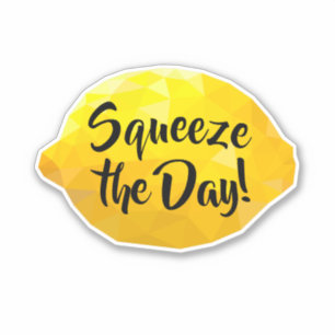 Sticker Drôle Squeeze Jour Script 3D Lemon