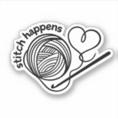 Sticker Drôle Stitch Arrive Crochet étanche (Devant)