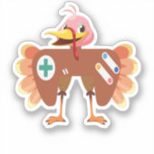 Sticker Drôle Thanksgiving Turquie contrôleur de jeu Costu (Recto)