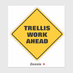 Sticker Drôle treillis travailler devant la clôture de jar
