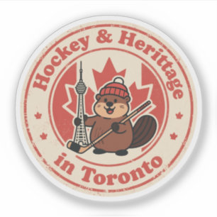 Sticker Drôle Vintage Toronto Beaver Hockey Rétro