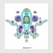 Sticker Drone alien biomécanique / calmar alien v1 (Feuille)