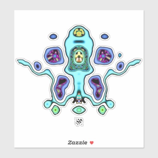 Sticker Drone alien biomécanique / calmar alien v1 (Feuille)