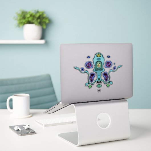 Sticker Drone alien biomécanique / calmar alien v1 (Ordinateur portable sur le bureau)