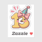 Sticker du 13e anniversaire (Feuille)