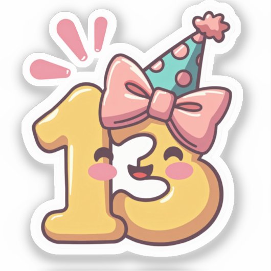 Sticker du 13e anniversaire (Recto)