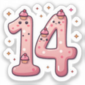 Sticker du 14e anniversaire (Recto)