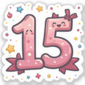 Sticker du 15e anniversaire (Recto)