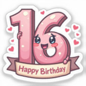 Sticker du 16e anniversaire (Recto)