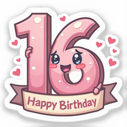 Sticker du 16e anniversaire (Recto)