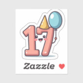 Sticker du 17e anniversaire (Feuille)