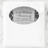 Sticker du 25e anniversaire du Mariage Black & Sil (Sac)