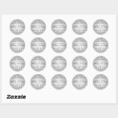 Sticker du 25e anniversaire du Mariage Floral & Bo (Feuille)