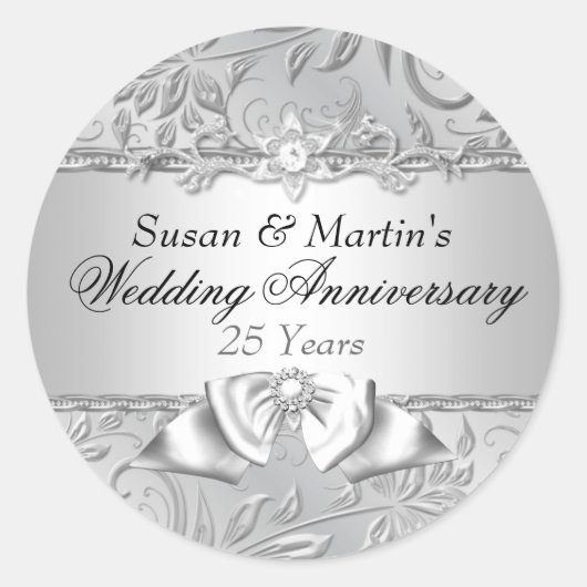 Sticker du 25e anniversaire du Mariage Floral & Bo (Devant)