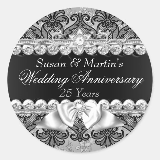 Sticker du 25e anniversaire du Mariage Floral & La (Devant)