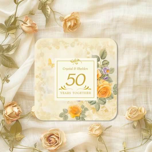 Sticker du 50e anniversaire de Mariage en or et en