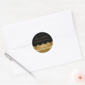 Sticker du 50e anniversaire de Mariage Gold Swirl (Enveloppe)