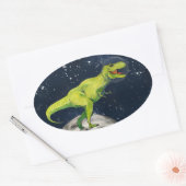 Sticker du capitaine T-rex Dinosaure spatial (Enveloppe)
