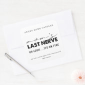 Sticker du Carré Étiquette de la Dernière bougie d (Enveloppe)