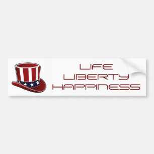 Sticker du Casquette de l'oncle Sam "Life Liberty 