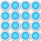 Sticker du cercle 16 en néon bleu (Devant)