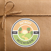 Sticker du cercle du parc Detroit EST. 1701