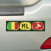 Sticker du code du pare-chocs de la carte du drape (En voiture)