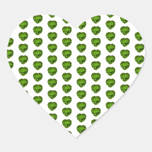 Sticker du coeur vert émeraude (Devant)