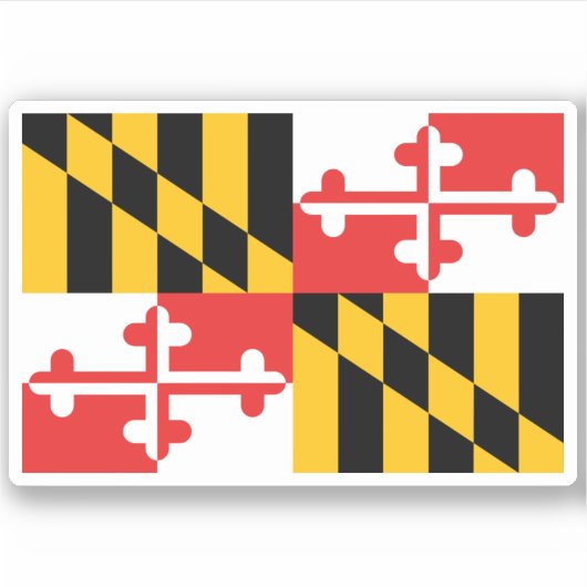 Sticker du drapeau de l'État du Maryland (Devant)