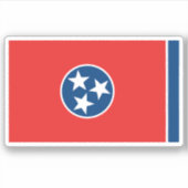 Sticker du drapeau d'état du Tennessee (Devant)