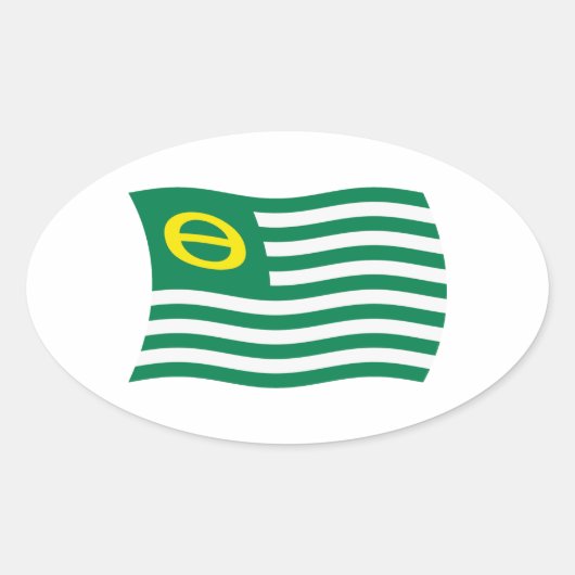 Sticker du drapeau du mouvement écologique (Devant)