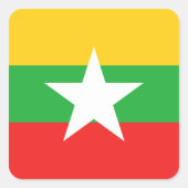 Sticker du drapeau du Myanmar (Devant)