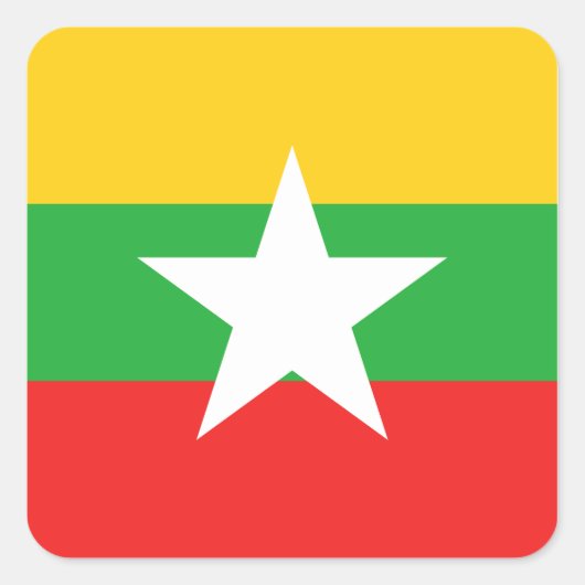 Sticker du drapeau du Myanmar (Devant)