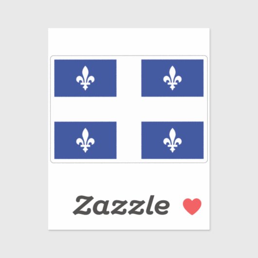Sticker du drapeau du Québec (Feuille)