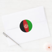 Sticker du drapeau Fisheye d'Afghanistan (Enveloppe)