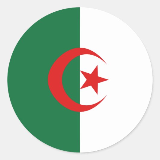 Sticker du Drapeau Fisheye d'Algérie (Devant)