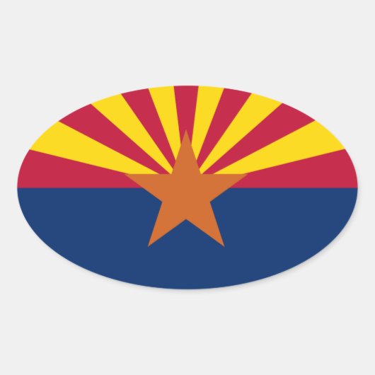 Sticker du drapeau ovale de l'Arizona (Devant)